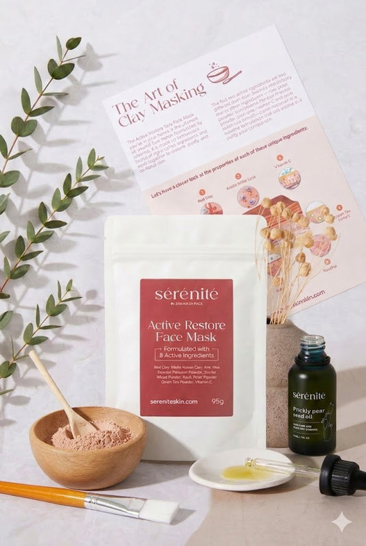 Clear & Calm Combo: Prickly Pear Oil + Active Restore Clay Mask